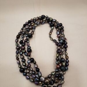 𝅺60" multi colored pearl necklace NWOT